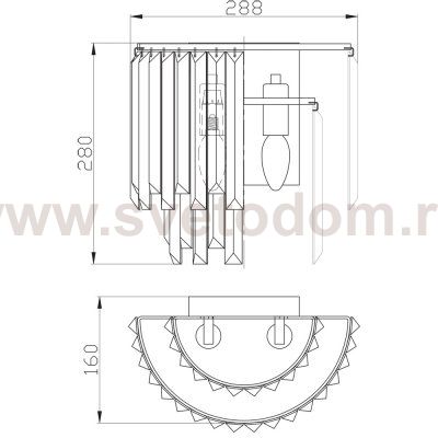 Светильник бра Divinare 1223/02 AP-2 NOVA