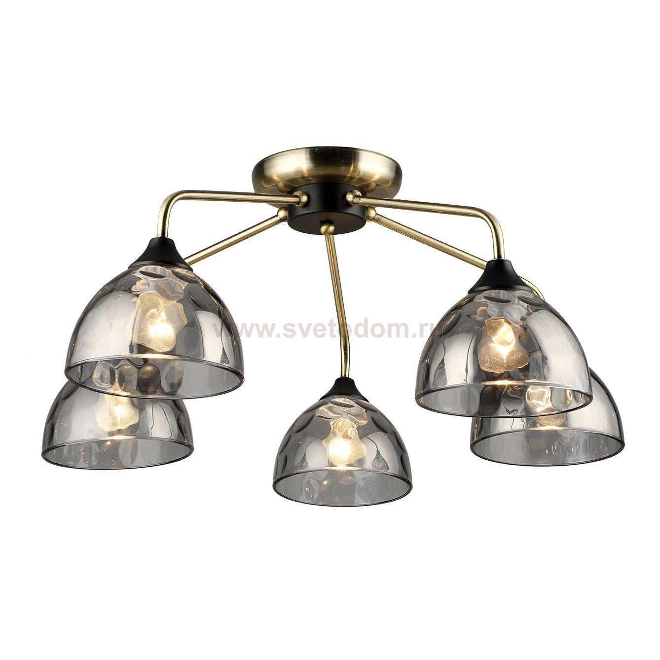 Люстра в стиле модерн 12254/5AB+BK GR ЭкономСвет