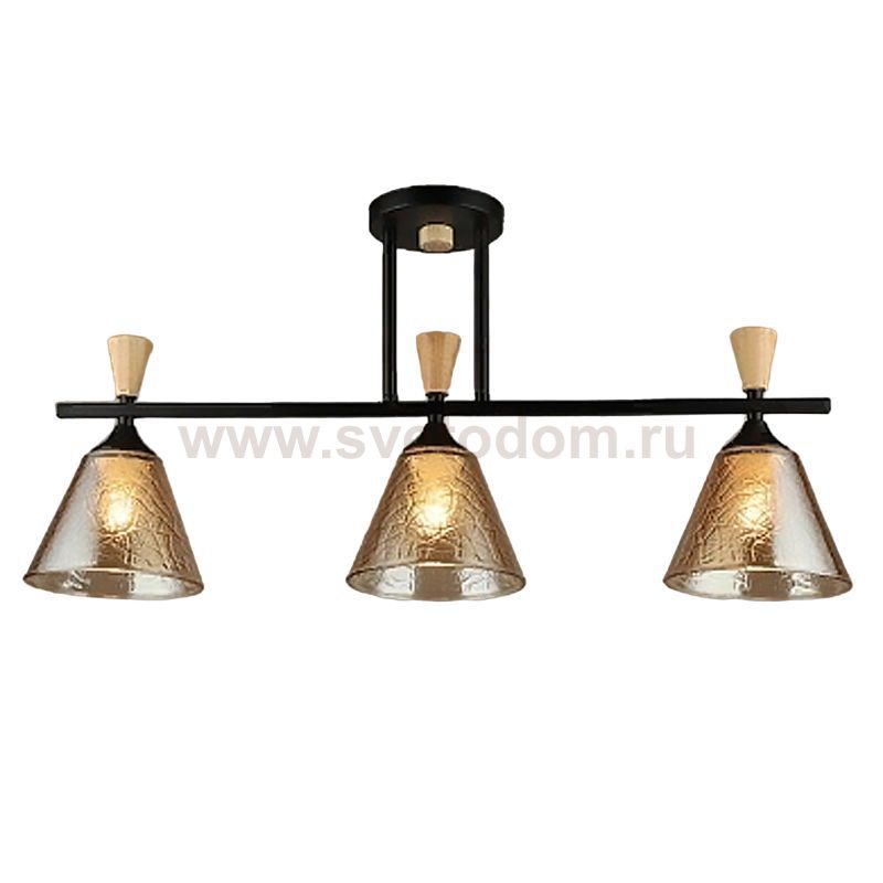 Люстра в стиле модерн 12256/3BK+WD BR ЭкономСвет