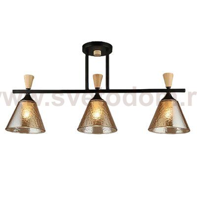 Люстра в стиле модерн 12256/3BK+WD BR ЭкономСвет