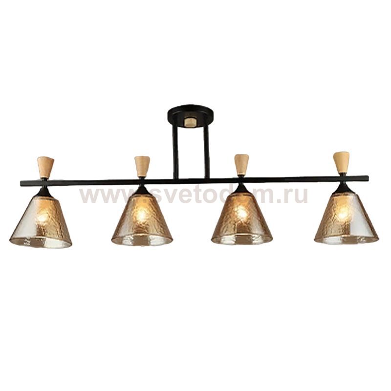 Люстра в стиле модерн 12256/4BK+WD BR ЭкономСвет