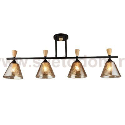 Люстра в стиле модерн 12256/4BK+WD BR ЭкономСвет