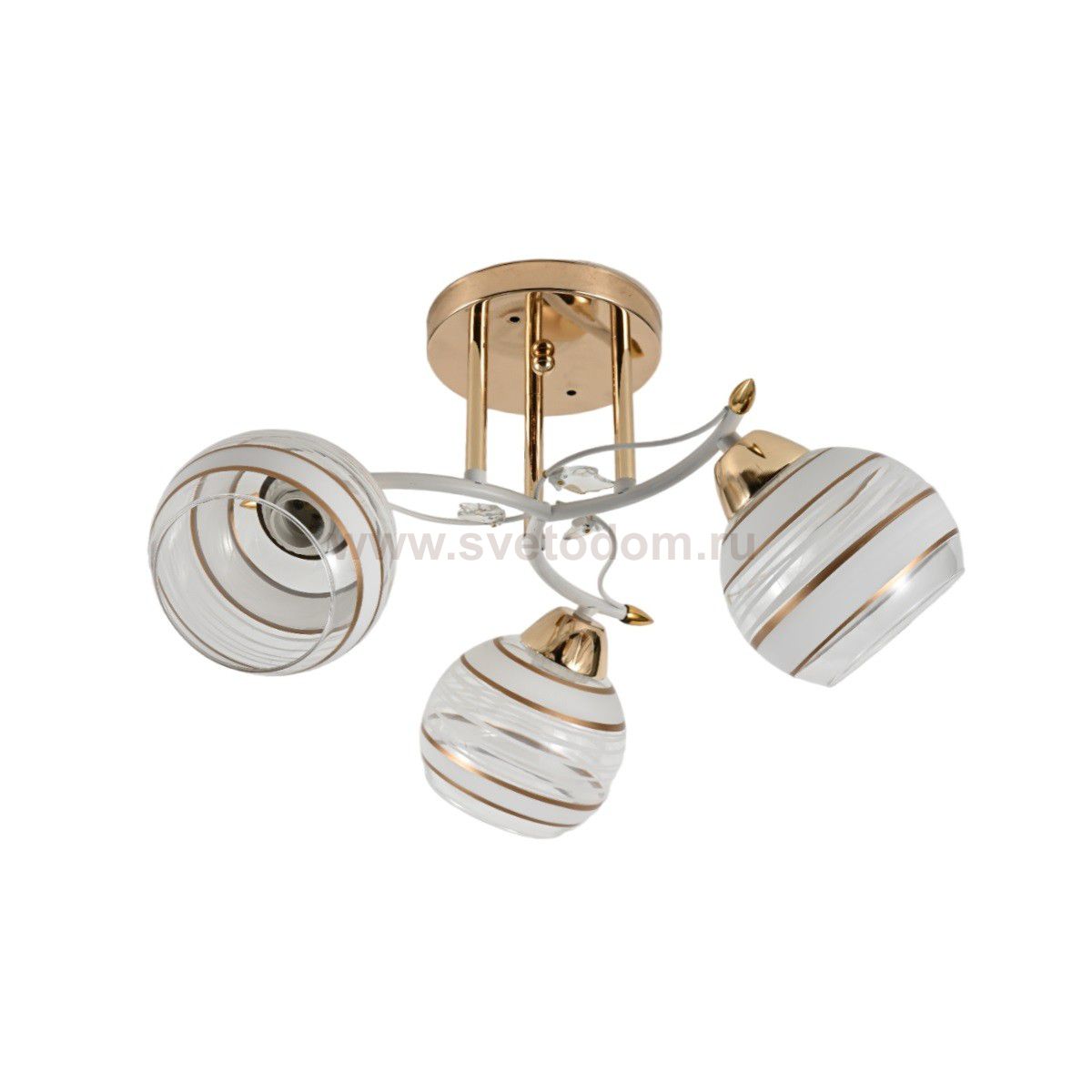 Люстра классическая 12264/3FGD+WT WT+CL+GD Экономсвет