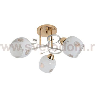 Люстра классическая 12265/3FGD+WT WT+GD Экономсвет