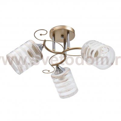 Люстра классическая 12267/3CPGD+CR CL+WG Экономсвет