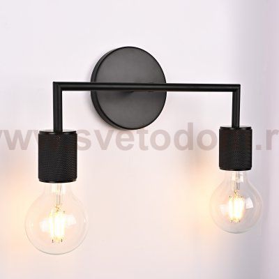 Бра RH Utilitaire Double Sconce Black ImperiumLoft 123263-22