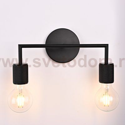 Бра RH Utilitaire Double Sconce Black ImperiumLoft 123263-22
