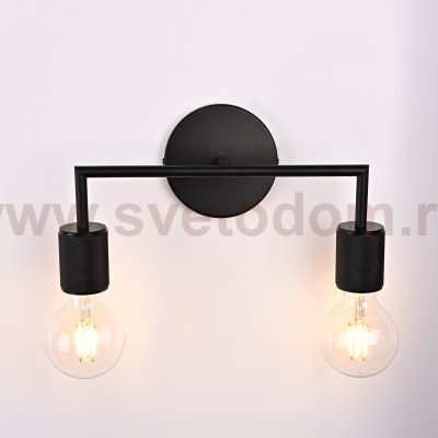 Бра RH Utilitaire Double Sconce Black ImperiumLoft 123263-22