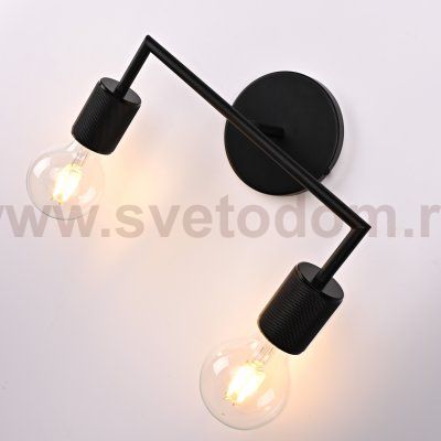 Бра RH Utilitaire Double Sconce Black ImperiumLoft 123263-22
