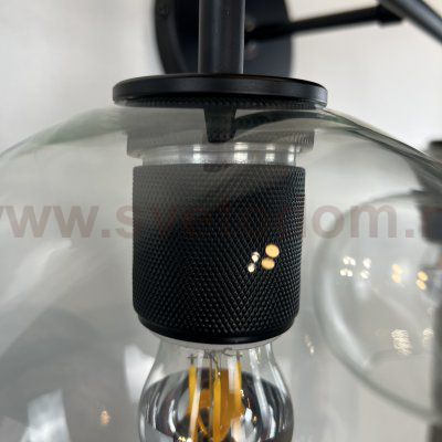 Бра RH Utilitaire Globe Shade Double Sconce Black ImperiumLoft 123272-22