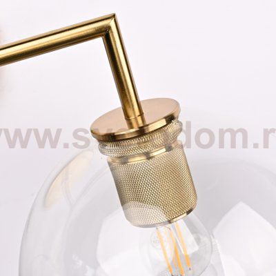 Бра RH Utilitaire Globe Shade Double Sconce Brass ImperiumLoft 123273-22