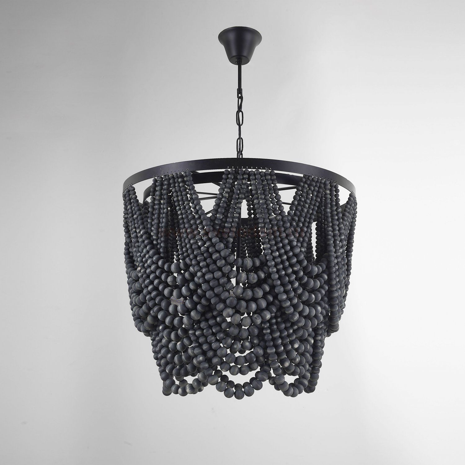 Подвесная Люстра Amelia Wood Bead Chandelier By Imperiumloft