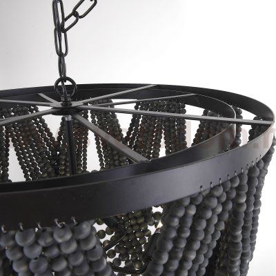 Подвесная Люстра Amelia Wood Bead Chandelier By Imperiumloft