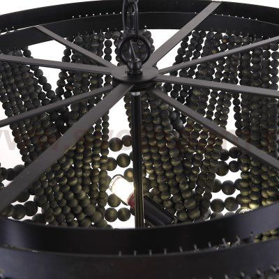 Подвесная Люстра Amelia Wood Bead Chandelier By Imperiumloft