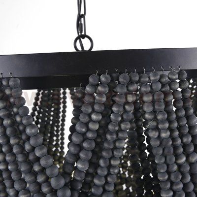 Подвесная Люстра Amelia Wood Bead Chandelier By Imperiumloft