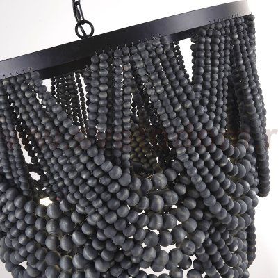 Подвесная Люстра Amelia Wood Bead Chandelier By Imperiumloft