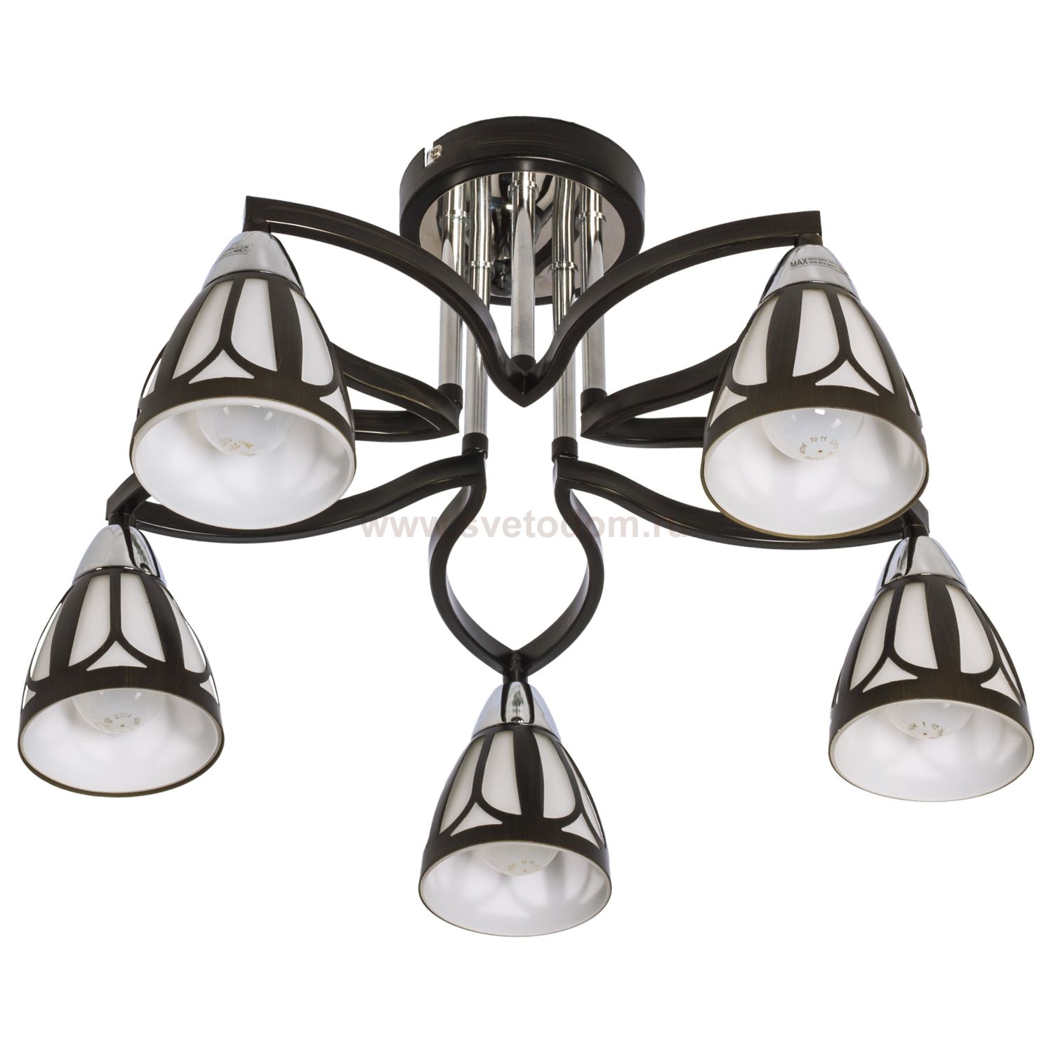 Потолочный светильник Экономсвет 12342/5CR WENGE WT