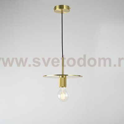 Подвесной светильник RH Utilitaire Disk Shade Pendant Brass ImperiumLoft 123643-22