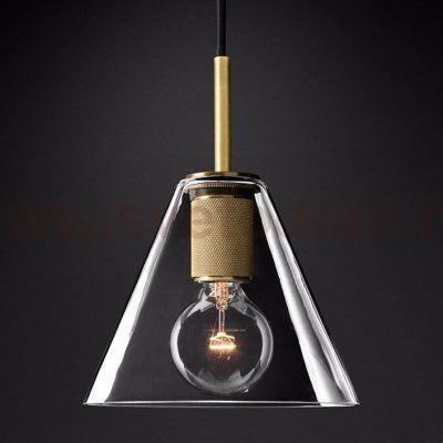 Подвесной светильник RH Utilitaire Funnel Pendant Brass ImperiumLoft 123649-22