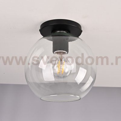 Потолочный светильник RH Utilitaire Globe  Shade Flushmount Black ImperiumLoft 123673-22