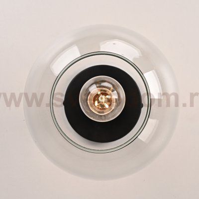 Потолочный светильник RH Utilitaire Globe  Shade Flushmount Black ImperiumLoft 123673-22