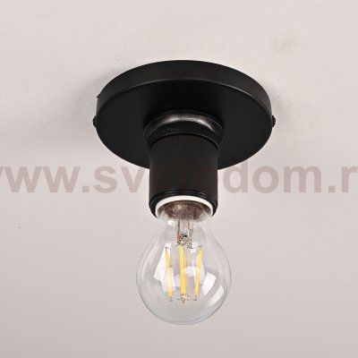 Потолочный светильник RH Utilitaire Socket Flushmount Black ImperiumLoft 123676-22