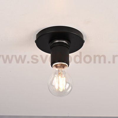 Потолочный светильник RH Utilitaire Socket Flushmount Black ImperiumLoft 123676-22