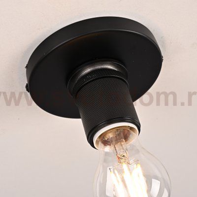 Потолочный светильник RH Utilitaire Socket Flushmount Black ImperiumLoft 123676-22