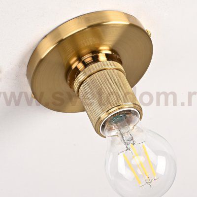 Потолочный светильник RH Utilitaire Socket Flushmount Brass ImperiumLoft 123677-22