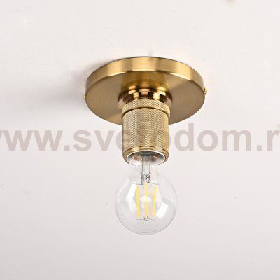 Потолочный светильник RH Utilitaire Socket Flushmount Brass ImperiumLoft 123677-22