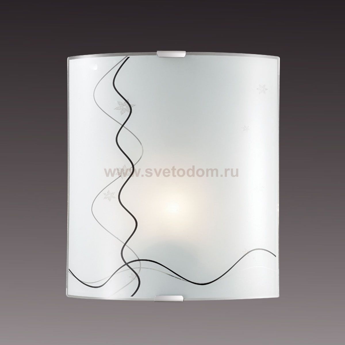 Светильник бра Сонекс 1237/M никель/белый/декор черн BIRONA