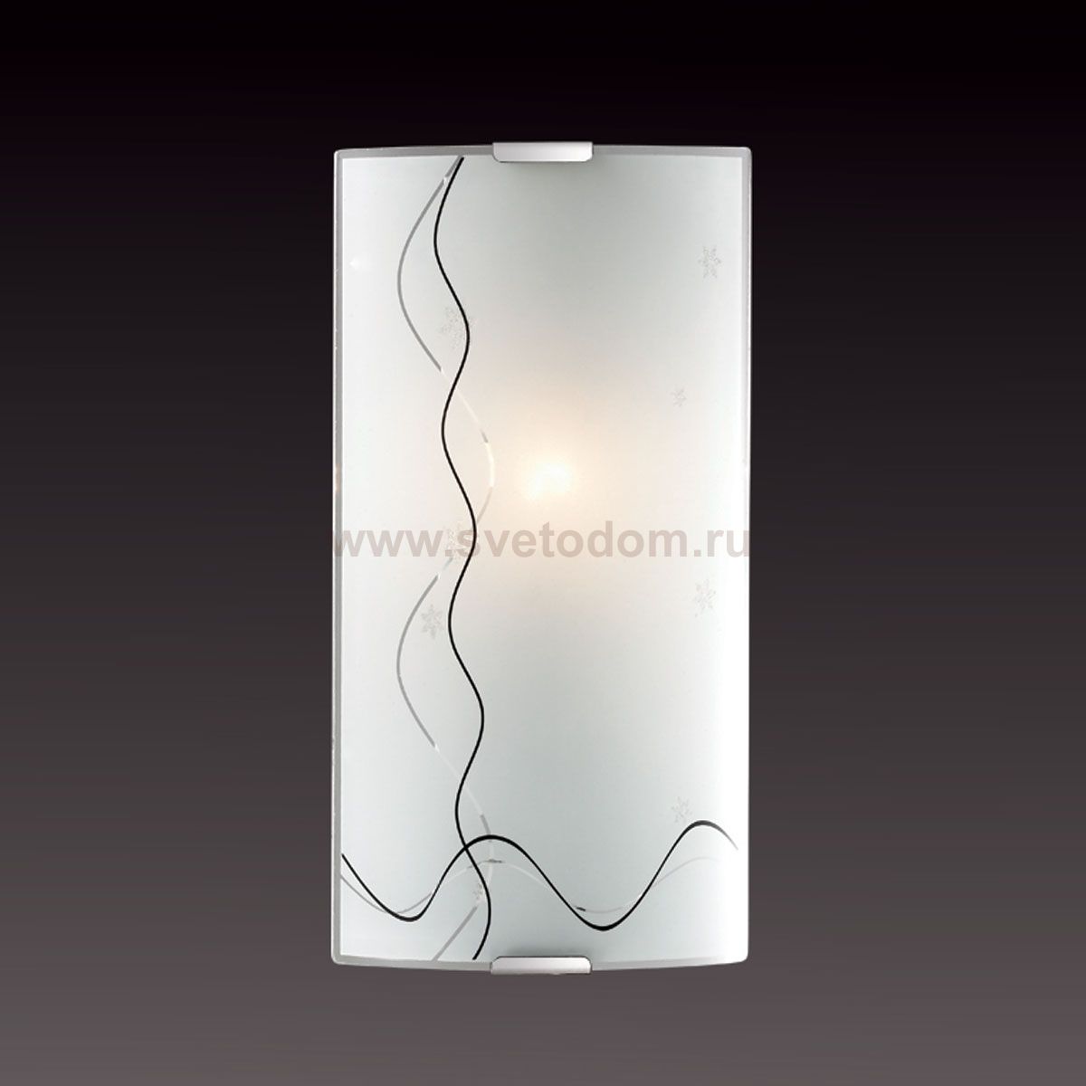 Светильник бра Сонекс 1237/S никель/белый/декор черн BIRONA