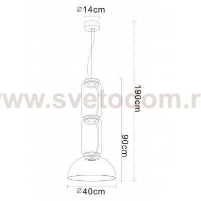 Светильник подвесной Divinare 1242/06 SP-24 TRUMPET