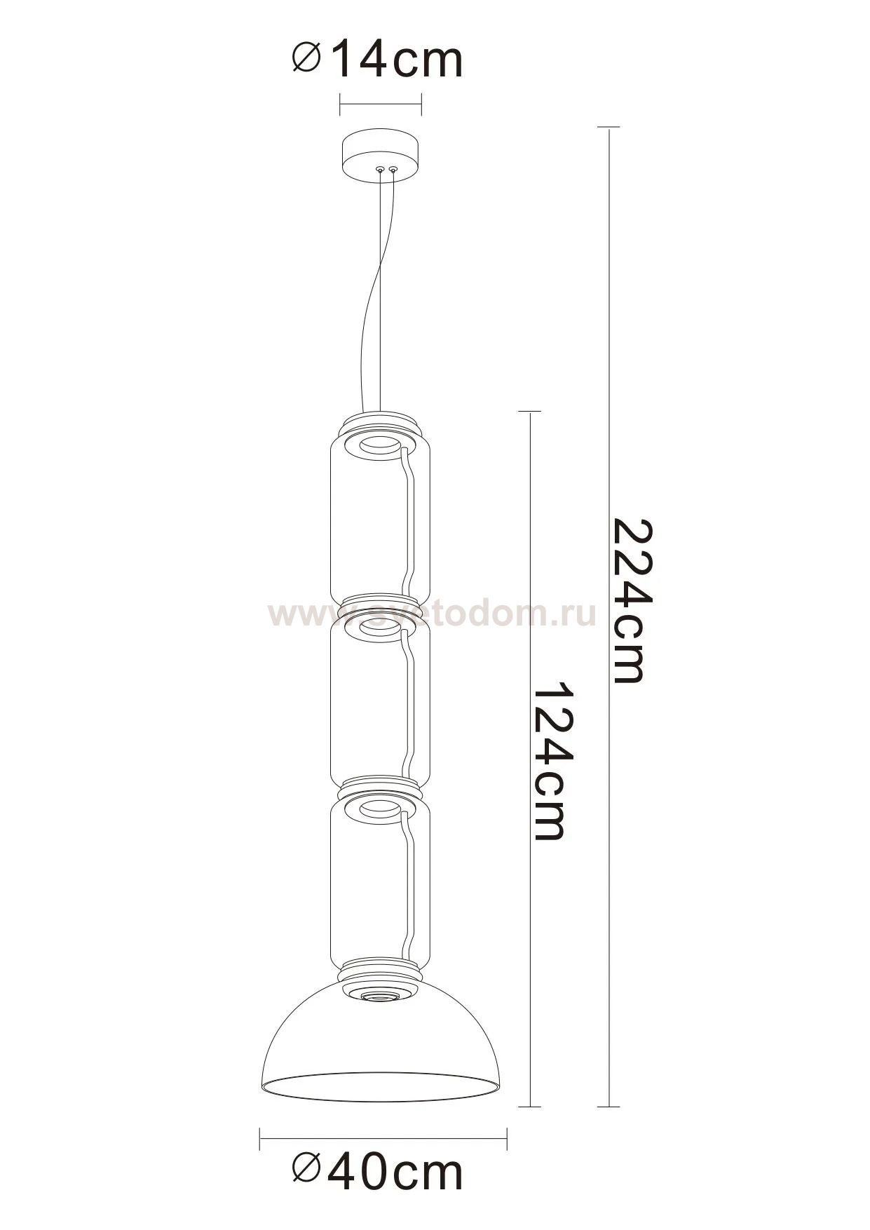 Светильник подвесной Divinare 1242/06 SP-30 TRUMPET
