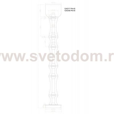 Торшер Divinare VOLTURN 1243/06 PN-45