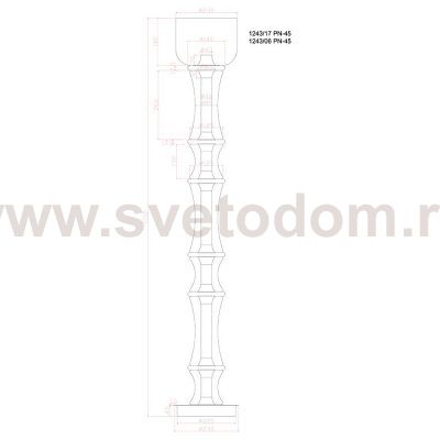 Торшер Divinare VOLTURN 1243/17 PN-45