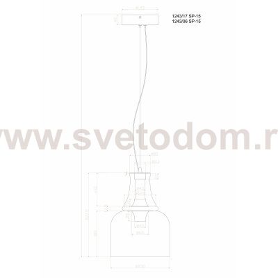 Подвесной светильник Divinare VOLTURN 1243/17 SP-15
