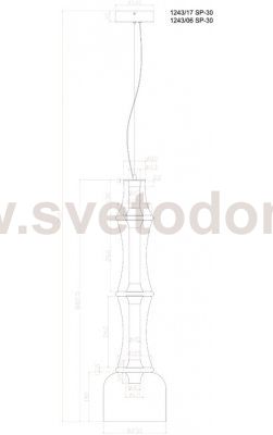 Подвесной светильник Divinare VOLTURN 1243/17 SP-30