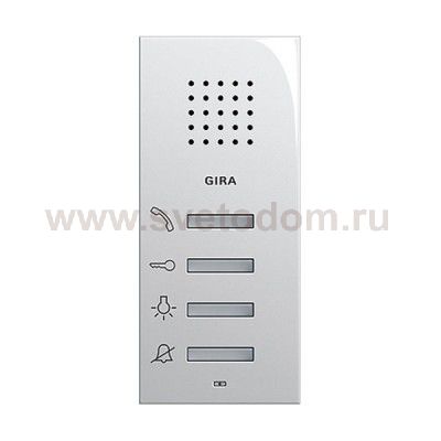 Gira S-55 Бел глянц Внутренняя квартирная станция (аудио) наружного монтажа hand free (G125003)