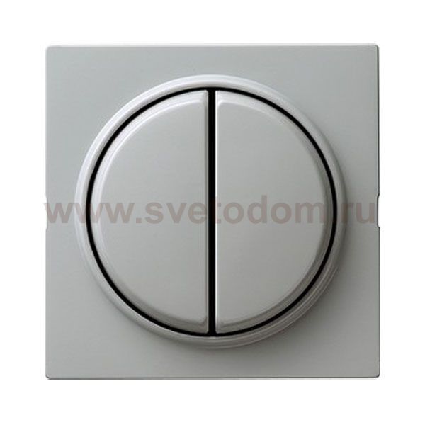 Gira S-Color Серый Выключатель 2-клавишный с самовозвратом в сборе (G12542)