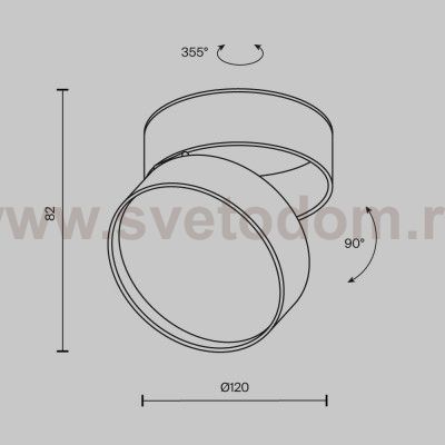 Потолочный светильник Maytoni C024CL-18W3K-W-1 Onda