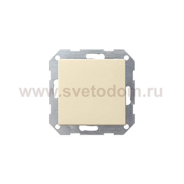 Gira S-55 Крем глянц Переключатель 1-клав нажимной в сборе с клавишей (клавиша с самовозвратом) (G12601)