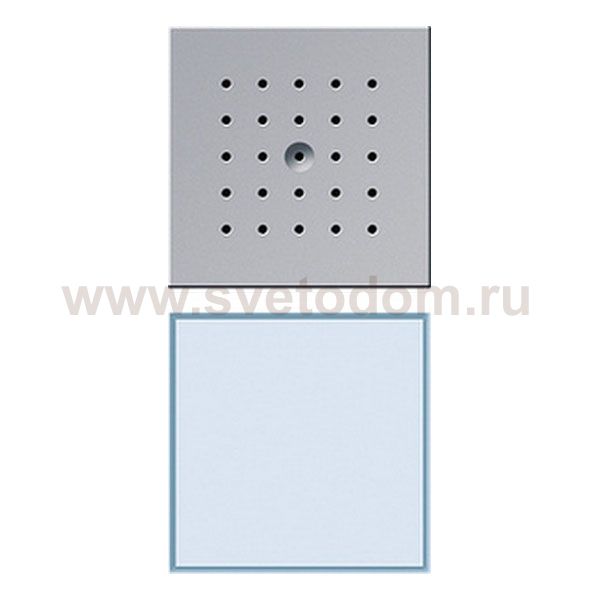 Gira TX-44 Алюминий Вызывная станция (аудио) для скрытого монтажа, на 1 абонента, белая подсветка (G126065)