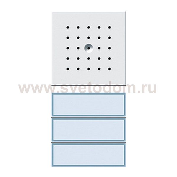 Gira TX-44 Бел Вызывная станция (аудио) для скрытого монтажа, на 3 абонента, белая подсветка (G126166)