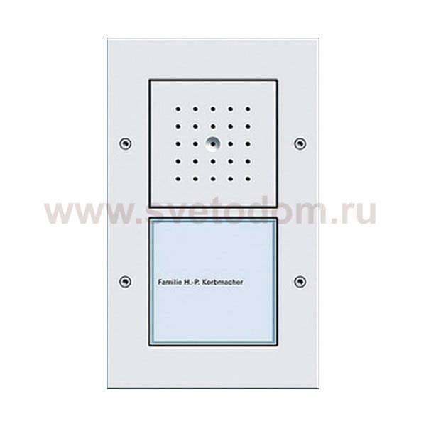 Gira TX-44 Бел Вызывная станция (аудио) наружного монтажа, на 1 абонента, белая подсветка (G126666)