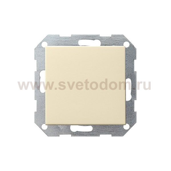 Gira S-55 Крем глянц Переключатель перекрестный 1-клав нажимной с самовозвратом в сборе (G12701)