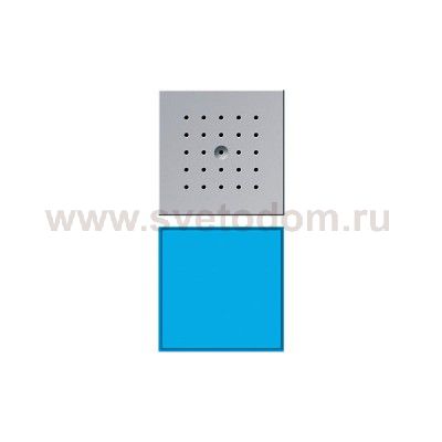 Gira TX-44 Алюминий Вызывная станция (аудио) для скрытого монтажа, на 1 абонента, синяя подсветка (G127165)