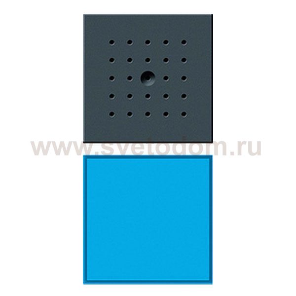 Gira TX-44 Антрацит Вызывная станция (аудио) для скрытого монтажа, на 1 абонента, синяя подсветка (G127167)