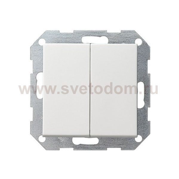 Gira S-55 Бел Переключатель 2-клавишный кнопочный (G12827)