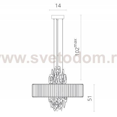 Люстра подвесная Divinare 1285/02 SP-6 TIZIANA